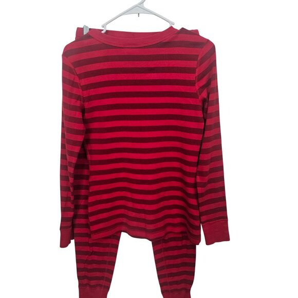 Disney Hanna Andersson Adult Womens Red Stripe Pajamas Gold Mickey Head Size S - Picture 3 of 11